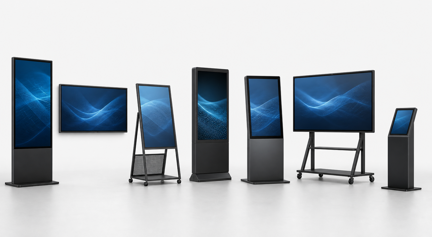 Floor Standing commercial display temporary product visualization